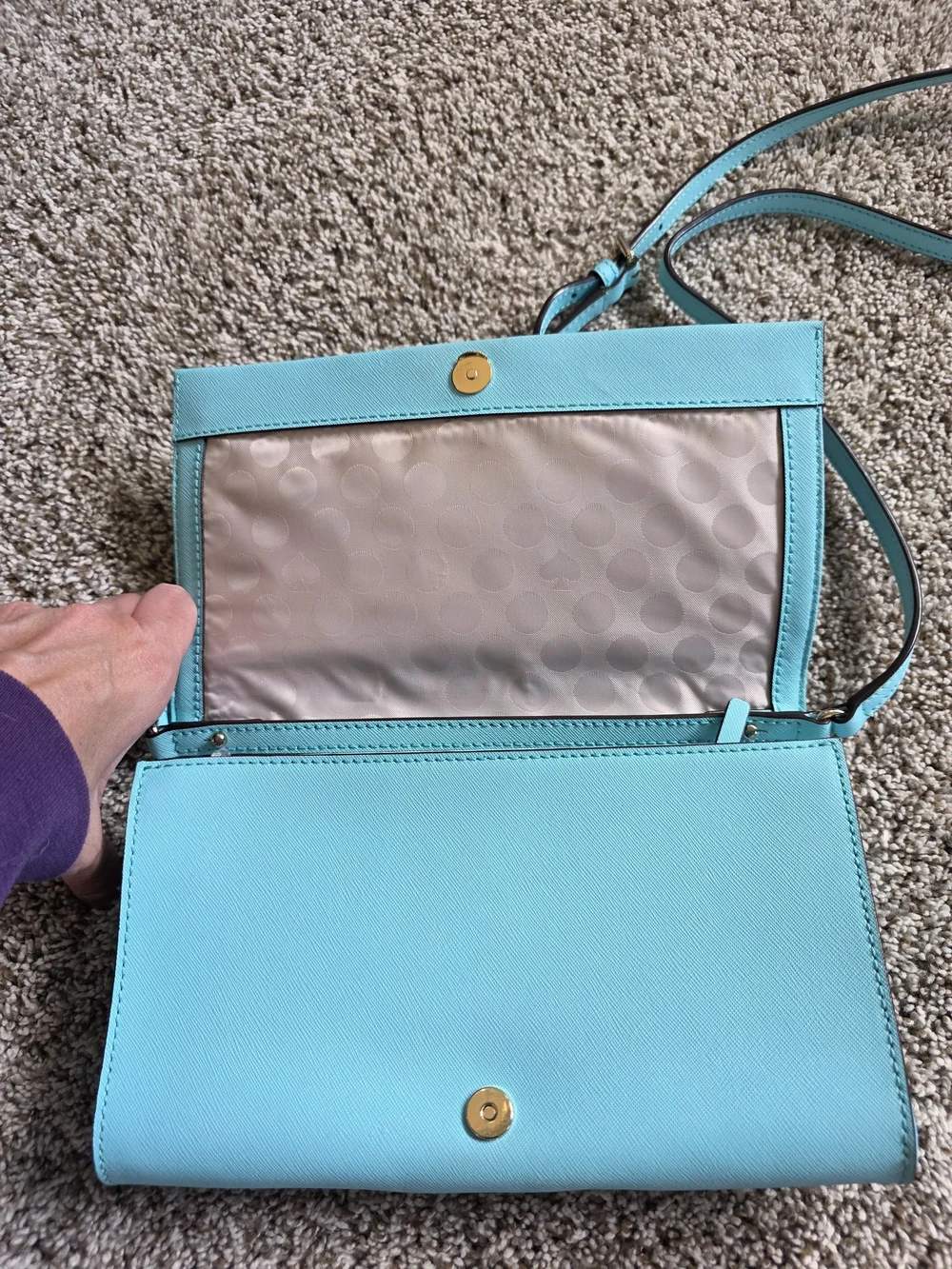 Kate Spade Bright Blue Leather Crossbody Bag